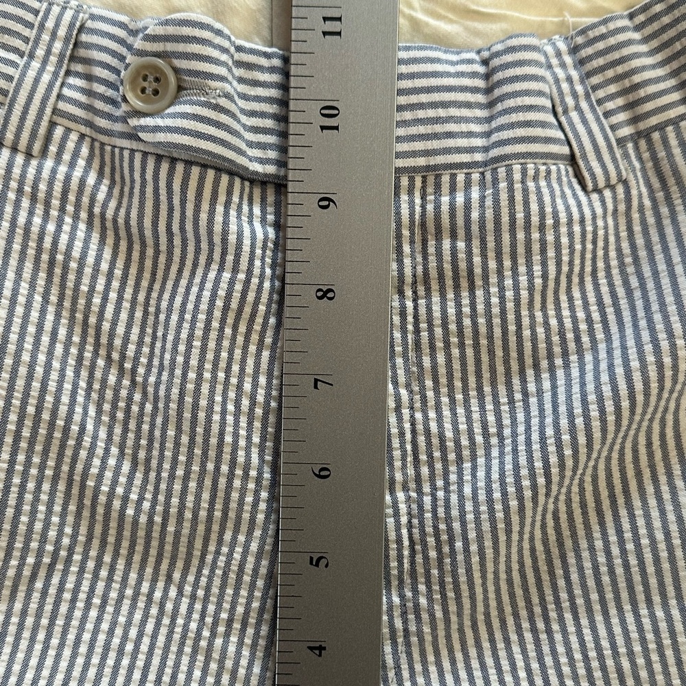 Saks Fifth Ave size 14 women's trousers pants silk/cotton pinstriped classic - Picture 9 of 9
